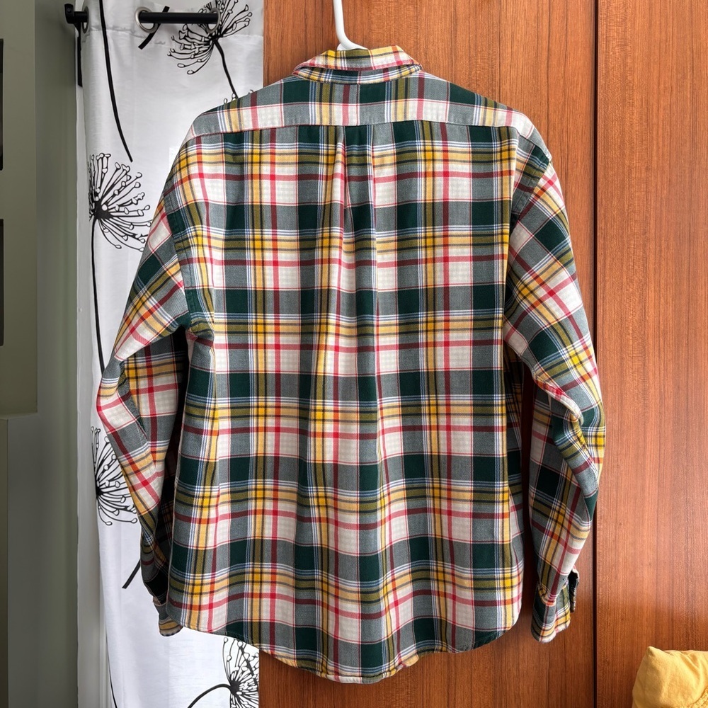 Vintage Yves Saint Laurent Pour Homme Plaid Button Down Shirt Size L 100% Cotton - Picture 3 of 16